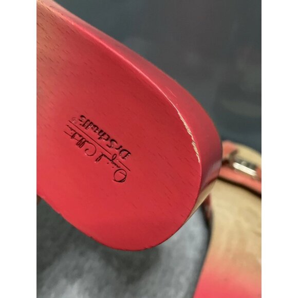 Dr Scholls Classic Original Collection Size 9 Wooden Sandals Red Ombré Leather - Picture 15 of 16